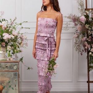 The Lily Dress in Lilac Tapestry Rose